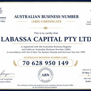 Australian Business Number (ABN) — 70 628 950 149